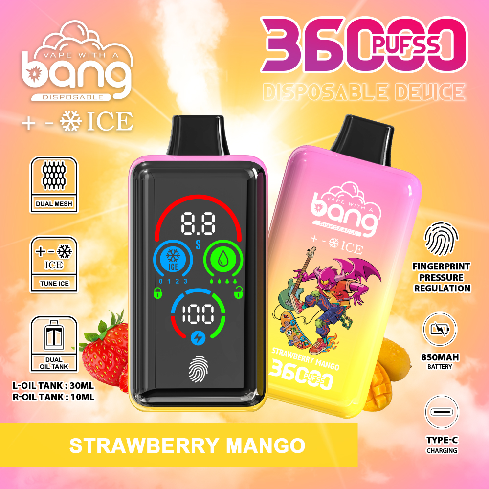 Bang 36000 Ice Blending - Aktueller E-Zigaretten-Tausendsassa mit 36.000 Zügen und anpassbarem Eiskühl-Effekt