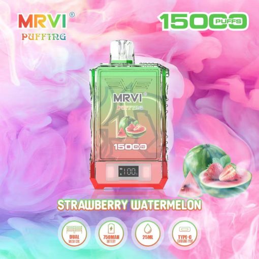 Mrvi Puffing 15000 - 15000 Züge, 2%/5% Nikotin, 25ml Flüssigkeit, DUAL Mesh Spule, Type-C Ladung